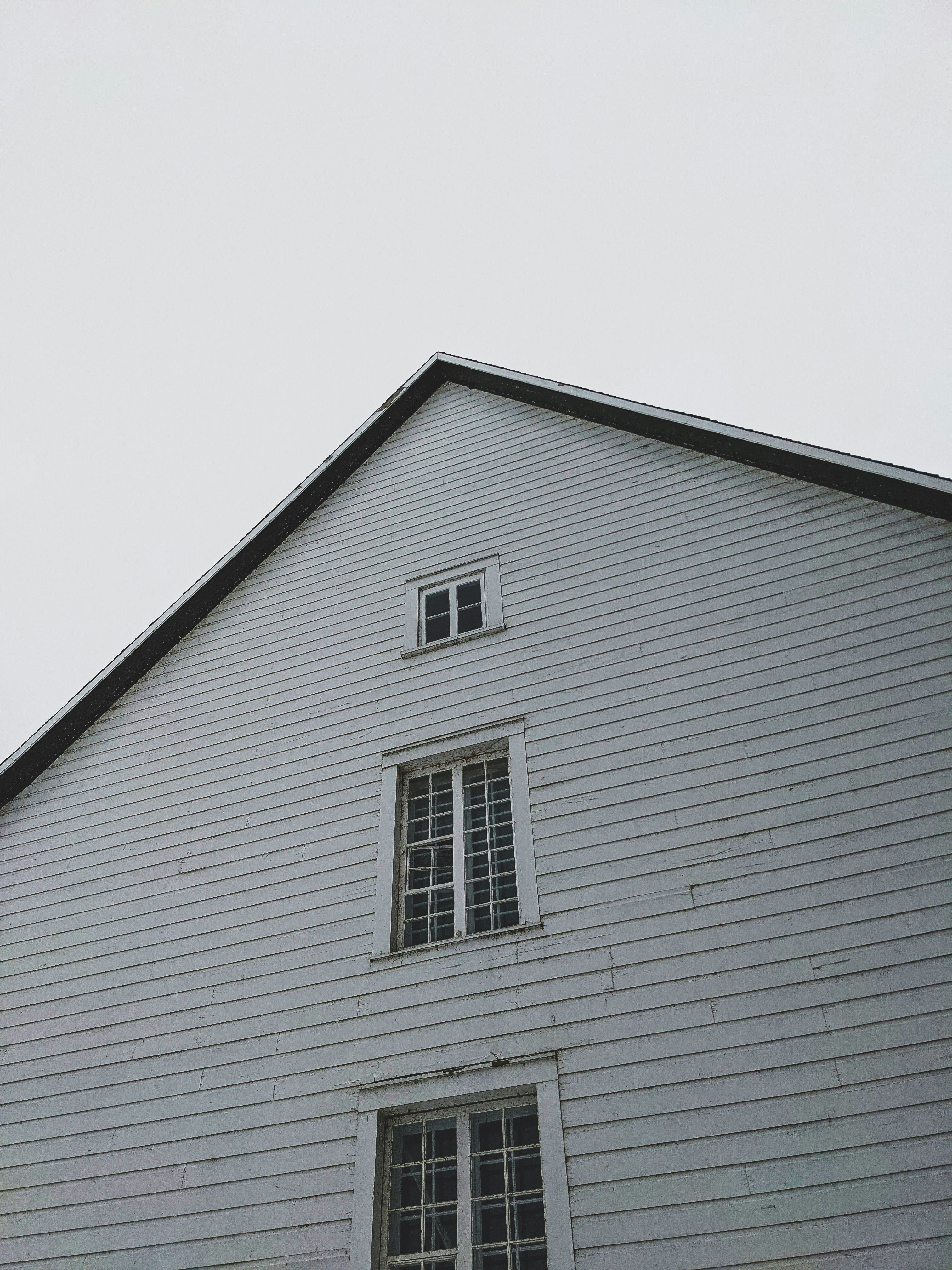 white and gray wooden house